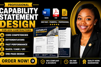 design your government contracting capability statement professionally