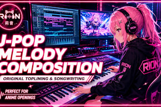 write jpop topline female japanese vocal anime opening song composition producer