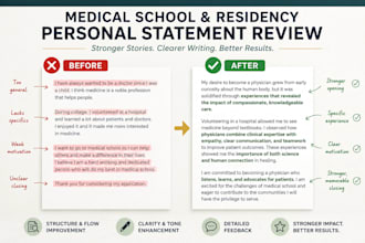 edit your residency application personal statement
