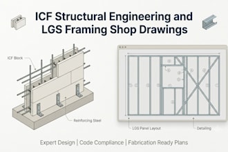 provide icf house design and cold formed steel structural engineering
