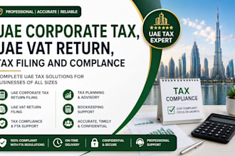 handle uae corporate tax, uae vat return, tax filing and compliance