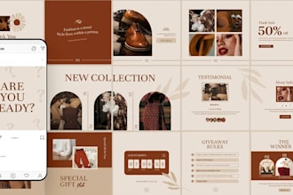 create canva carousel instagram template social media kit, press kit,brand kit