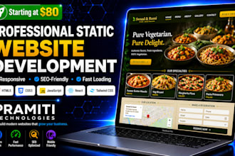 build a static brochure website for your restaurant