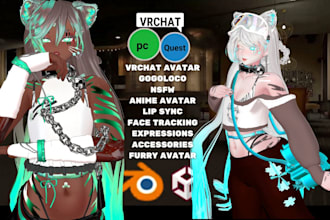 custom vrchat avatar humanoid vrc avatar anime nsfw vr character kemono model