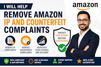 help remove amazon IP and counterfeit complaints