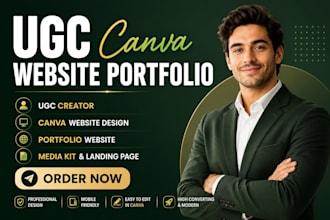 design a high converting canva website ugc portfolio and media kit