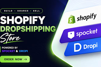 shopify dropshipping website dropshippping store via spocket dropi product dsers