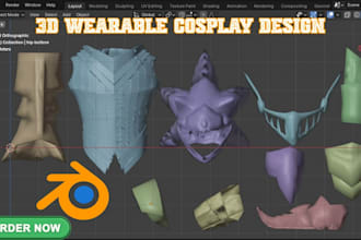 create 3d wearable cosplay model 3d mask 3d helmet 3d armor stl for 3d printing