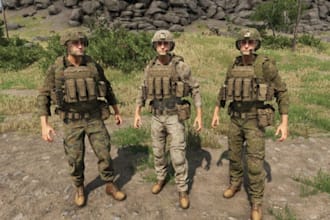 create custom armor, weapons, props, and characters for arma reforger