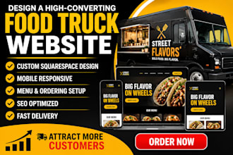 design a squarespace website for food truck owners