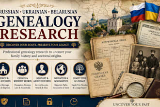 do genealogy research for russian ukrainian and belarusian ancestors and family