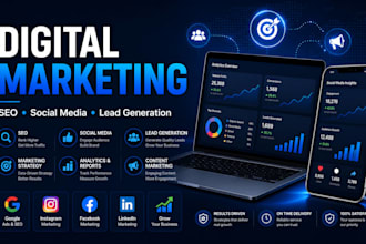grow your business with SEO, social media, and digital marketing setup