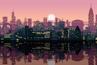 create pixel background art, pixel art environment for games and environment