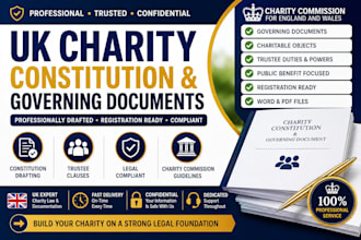 draft UK charity governing documents and constitution