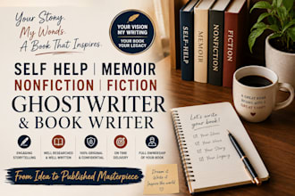 self help memoir nonfiction fiction ghostwriter book writer