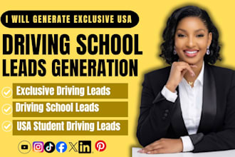 exclusive usa driving school leads, drive instructor, driving school google ads