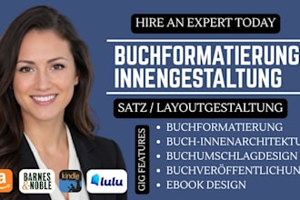 ich formatiere und setze ihr kindle print und taschenbuch fur amazon kdp