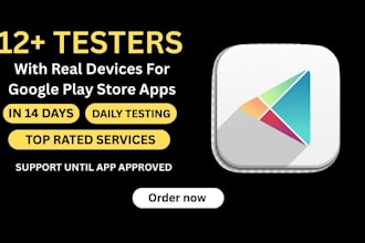 provide 12 testers closed testing 20 testers mobile app testing 12 testers