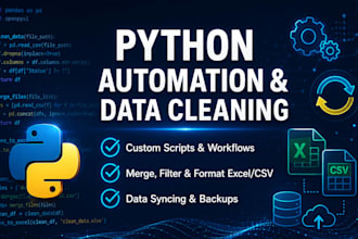 write custom python scripts for automation and data cleaning