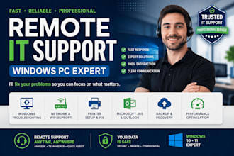 provide professional remote IT support for windows pcs