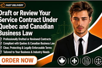 draft or review your service contract under quebec and canadian business law