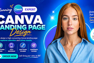 canva landing page, canva website, canva website design