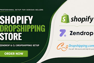 shopify dropshipping shopify store via zendrop cj dropshipping ecommerce store
