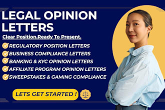write a precise legal opinion letter for your business or case