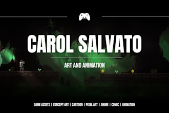 create handmade 2d game art, cartoon or pixel art assets