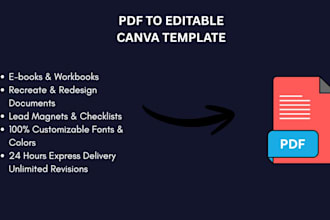 convert PDF to editable canva template