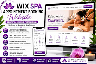 setup wix spa appointment  booking website, healthcare booking, calendar booking