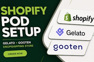 setup gelato gooten shopify dropshipping print on demand dropshipping store