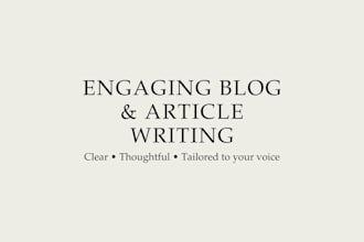 write engaging articles and website copy