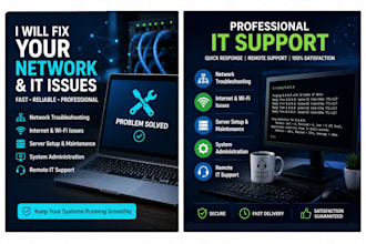 fix network issues, servers, and IT systems professionally