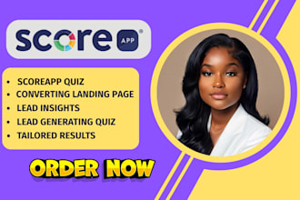design scoreapp quiz funnel scorecard landing page for lead generation