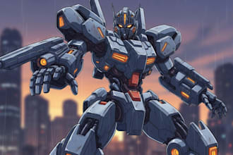 illustrate your mecha, robot and armored characters