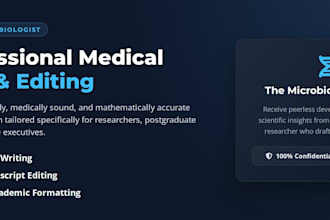 be your medical writer and manuscript editor