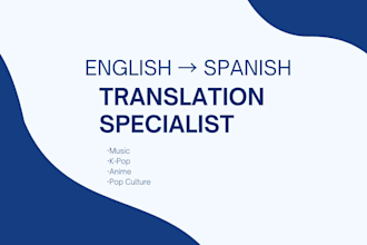 translate english to spanish for music and pop culture content