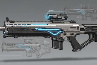 create weapon design and illustration