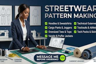 do streetwear, clothing pattern, making garment grading, and tracksuit hoodie