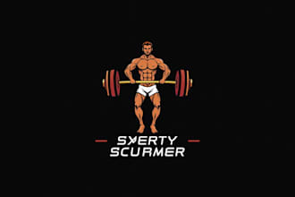 design sports, gym, fitness and clothing brand logo in 24hr
