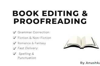 edit and proofread your romance or fantasy novel