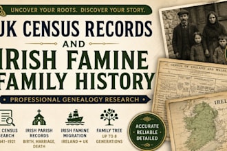 find your UK census records and trace your irish famine family history