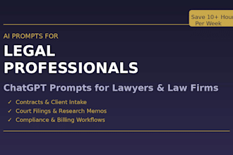 write chatgpt prompts for lawyers and legal professionals to save time on docume
