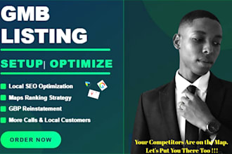 set up and optimize your gmb listing for local SEO and maps ranking