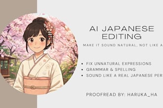 edit and polish your ai translated japanese to sound natural in 24 hours