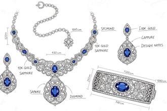 create stylish jewelry sketch design for you
