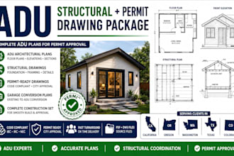 prepare adu permit plans and structural drawings