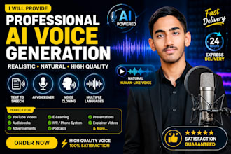 create professional ai voice generation for any project