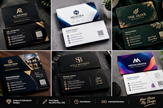 create a unique and professional business card and visiting card design